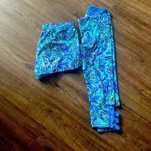 Luxletic Lilly Pulitzer Medium bundle leggings and shorts